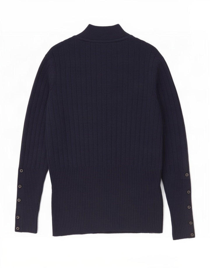 Marks & Spencer Damski sweter z golfem UK 12, średni granatowy
