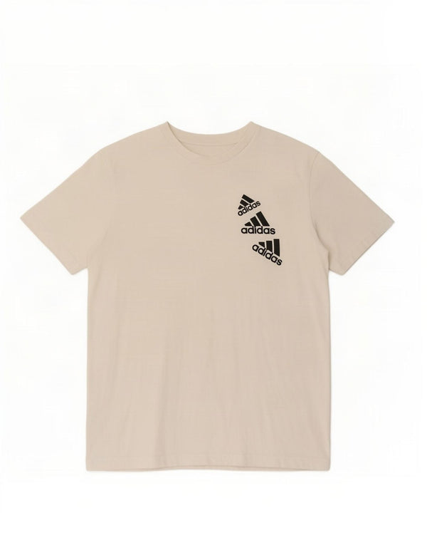 Męska koszulka z grafiką Adidas, mała, biała, bawełniana