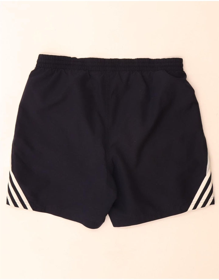 Męskie spodenki sportowe Adidas, duże, granatowe, z blokami kolorów, poliestrowe