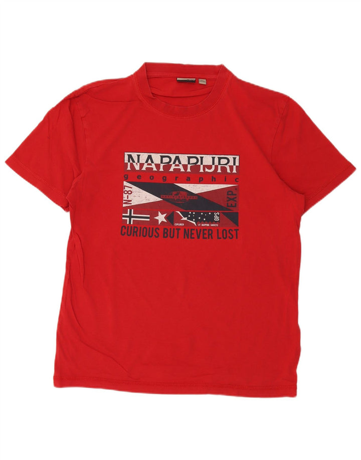 Męski T-shirt z grafiką NAPAPIJRI, duży, czerwony