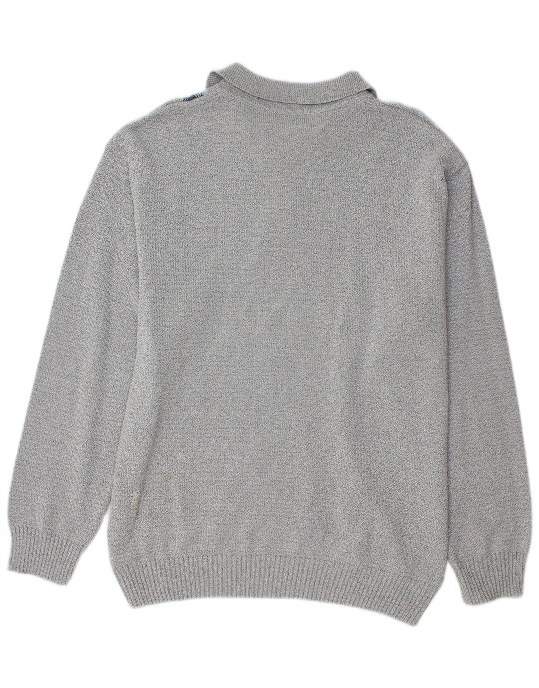 Męski sweter z golfem w stylu vintage, średnioszary, geometryczny