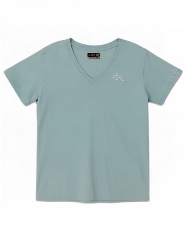 T-shirt damski Kappa Top UK 12 Średni niebieski, bawełniany