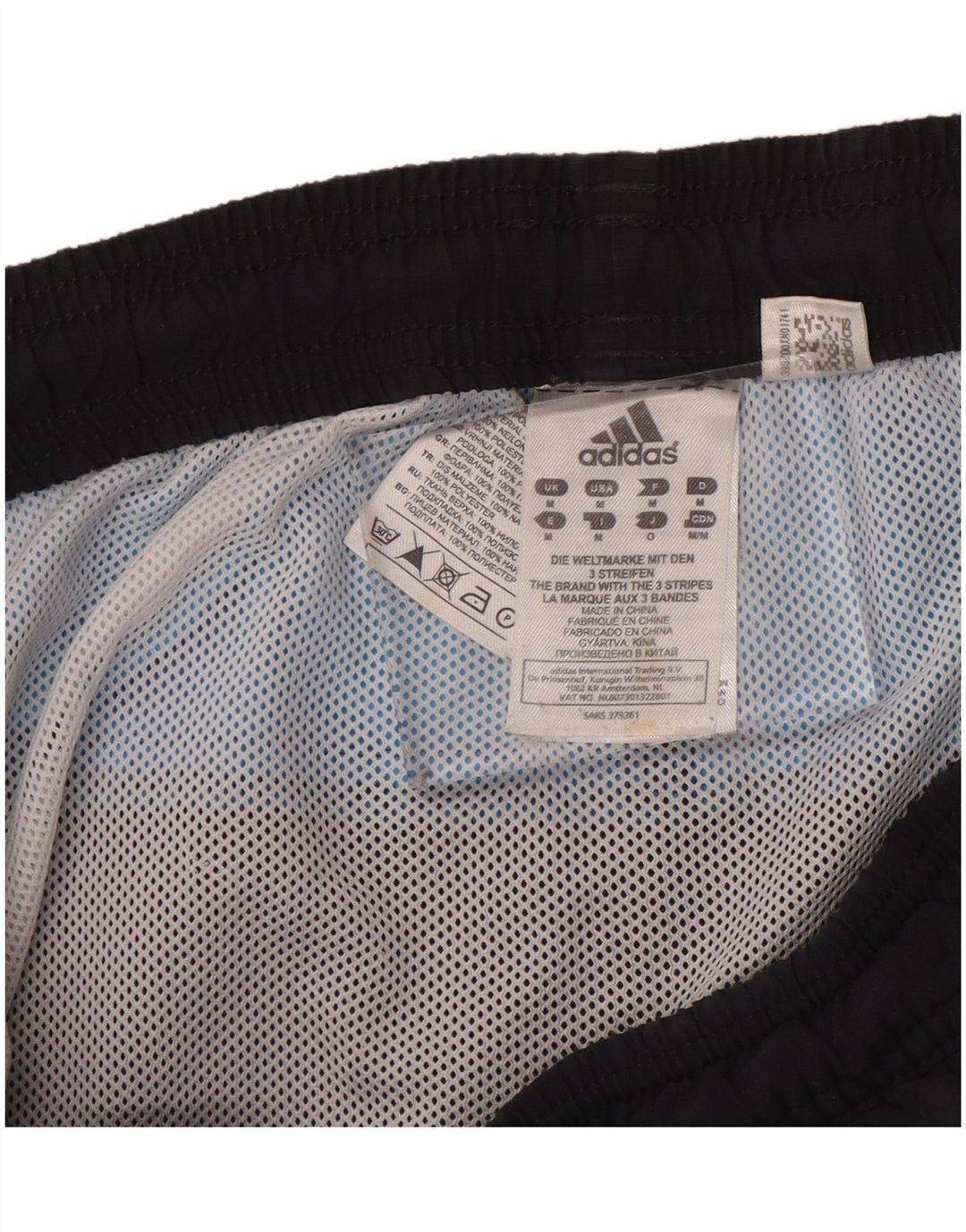 Męskie spodenki sportowe ADIDAS, średni granatowy, poliester z blokami kolorów