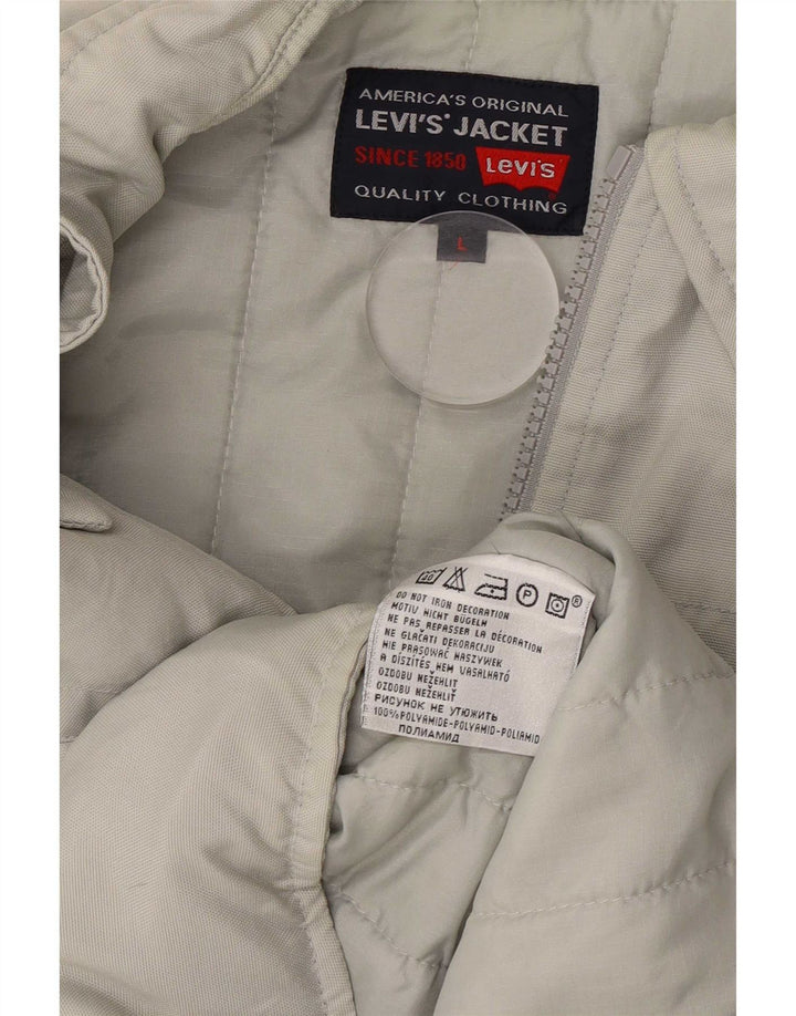 Męska kurtka użytkowa Levi's UK 40, duża, szara, poliamidowa