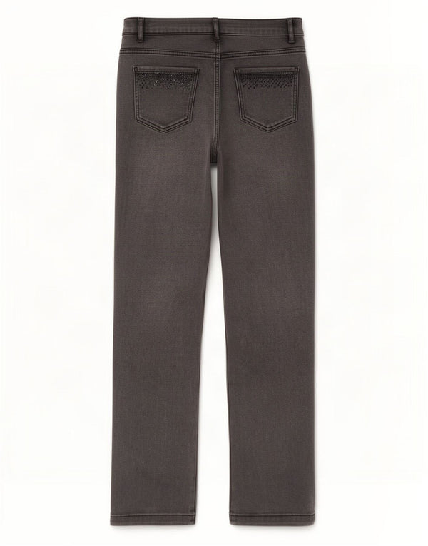 Marks & Spencer Damskie proste dżinsy UK 12 Medium W30 L29 Szara bawełna