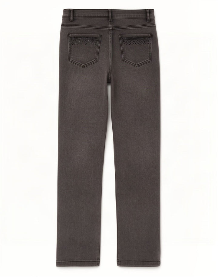 Marks & Spencer Damskie proste dżinsy UK 12 Medium W30 L29 Szara bawełna