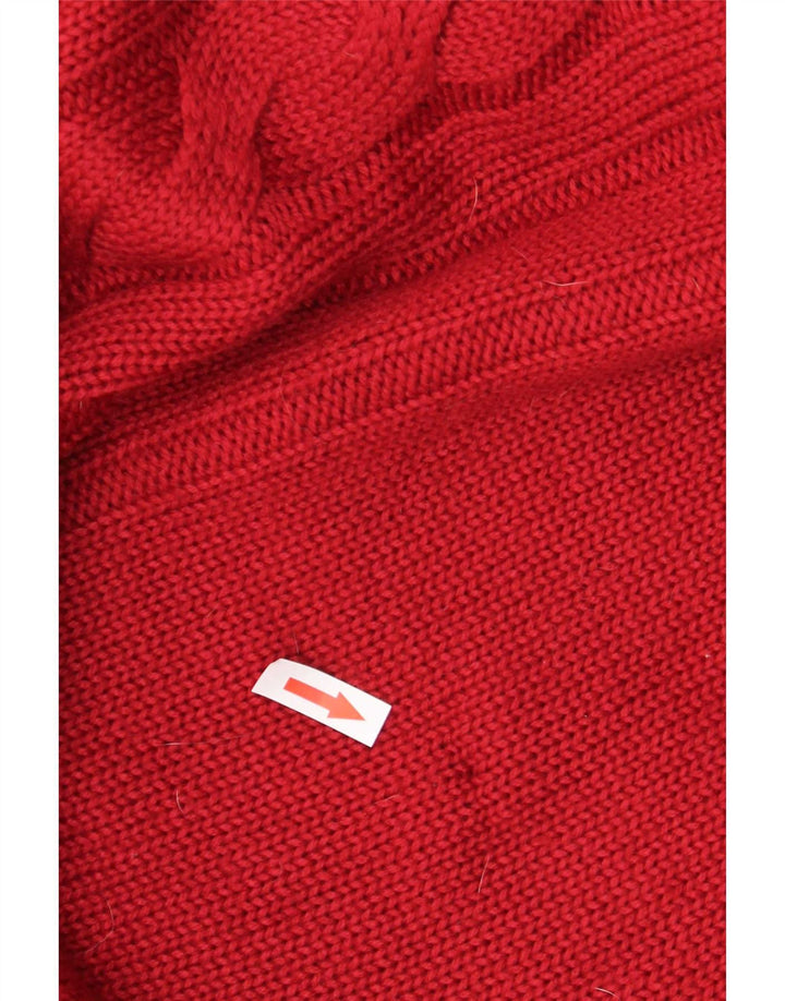 Męski sweter z okrągłym dekoltem Daniel Hechter 4XL Burgundowa wełna