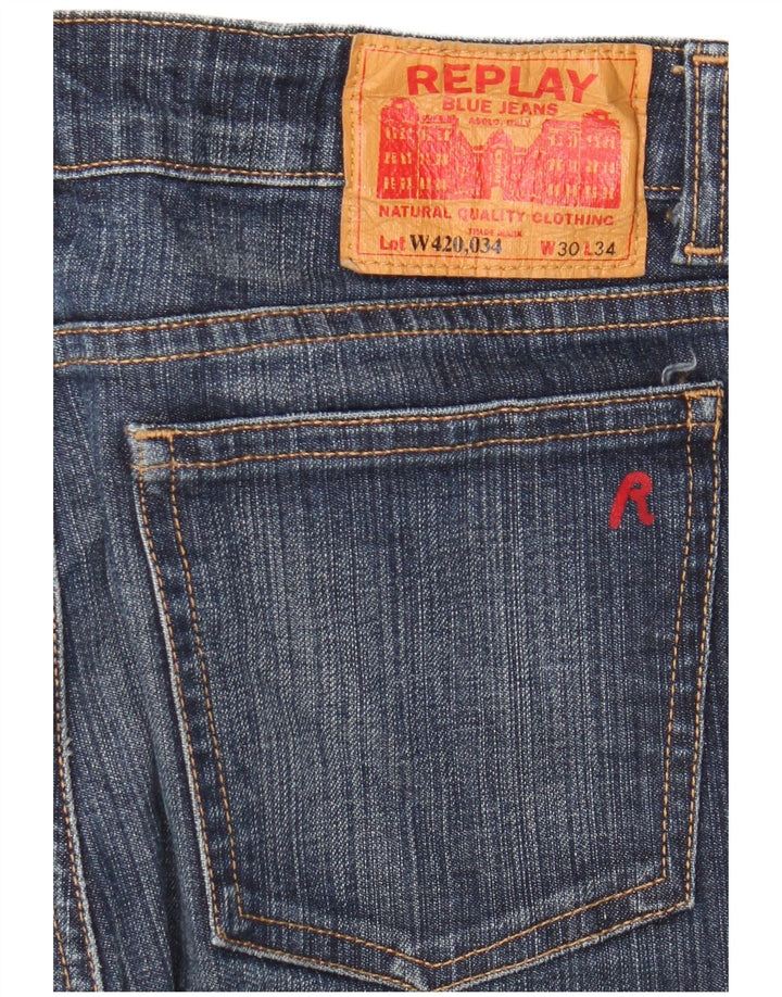 Damskie jeansy Bootcut REPLAY W30 L28 Niebieskie, bawełniane