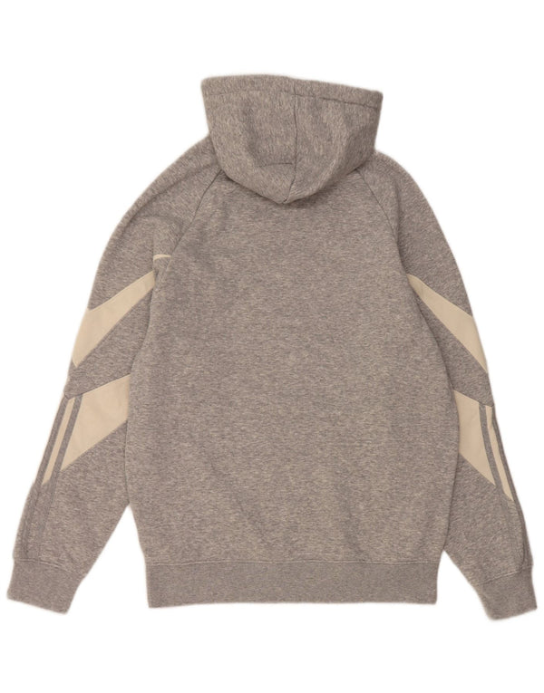 Adidas Męska bluza z kapturem XS Szara bawełna z blokami kolorów