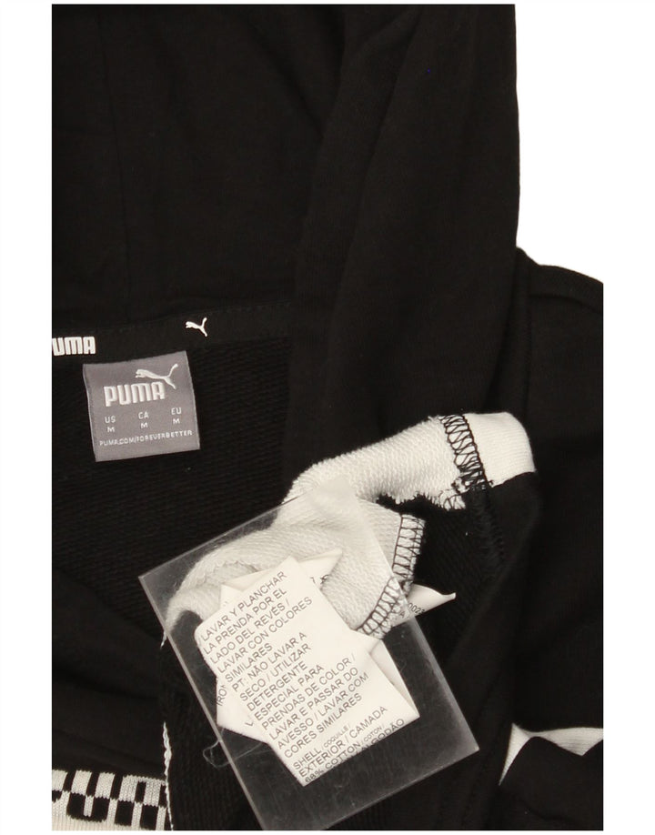 Damski sweter oversize z kapturem PUMA UK 14, średni czarny, blok kolorów