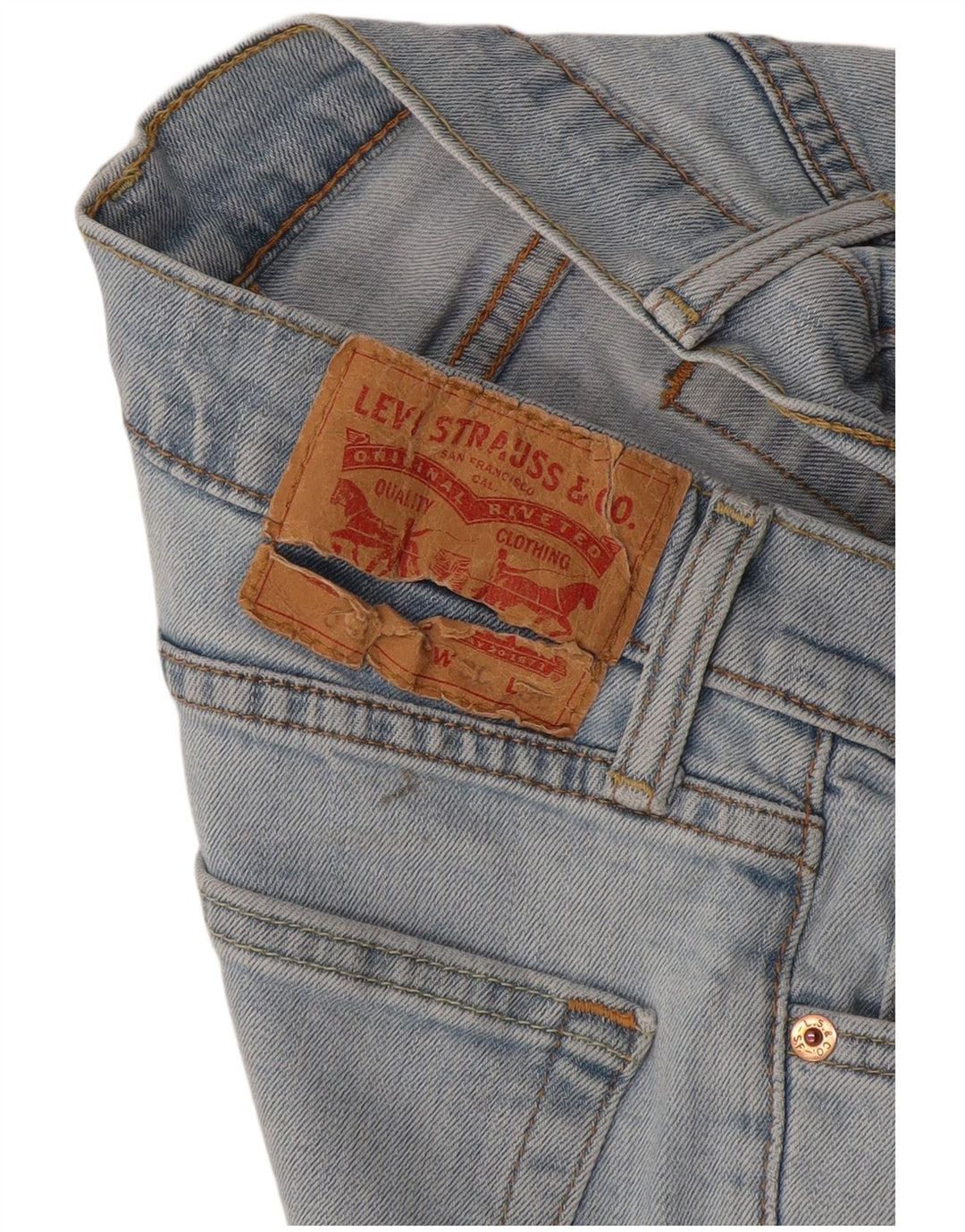 Męskie proste dżinsy Levi's W30 L29 Niebieskie