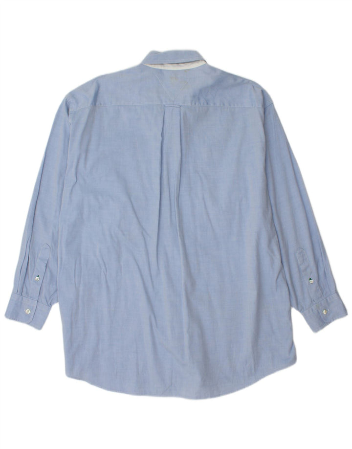 Koszula męska Tommy Hilfiger rozmiar 16, duża, niebieska, bawełniana