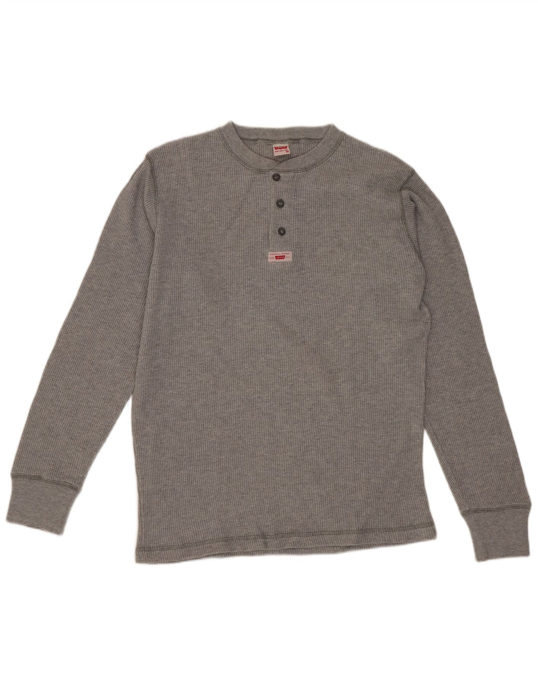 Męski top Levi's z długim rękawem, średnioszary, bawełniany