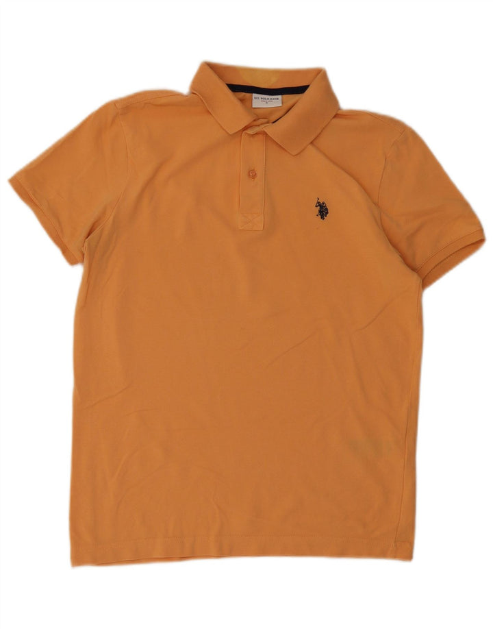 Męska koszulka polo US Polo Assn, mała, pomarańczowa, bawełniana