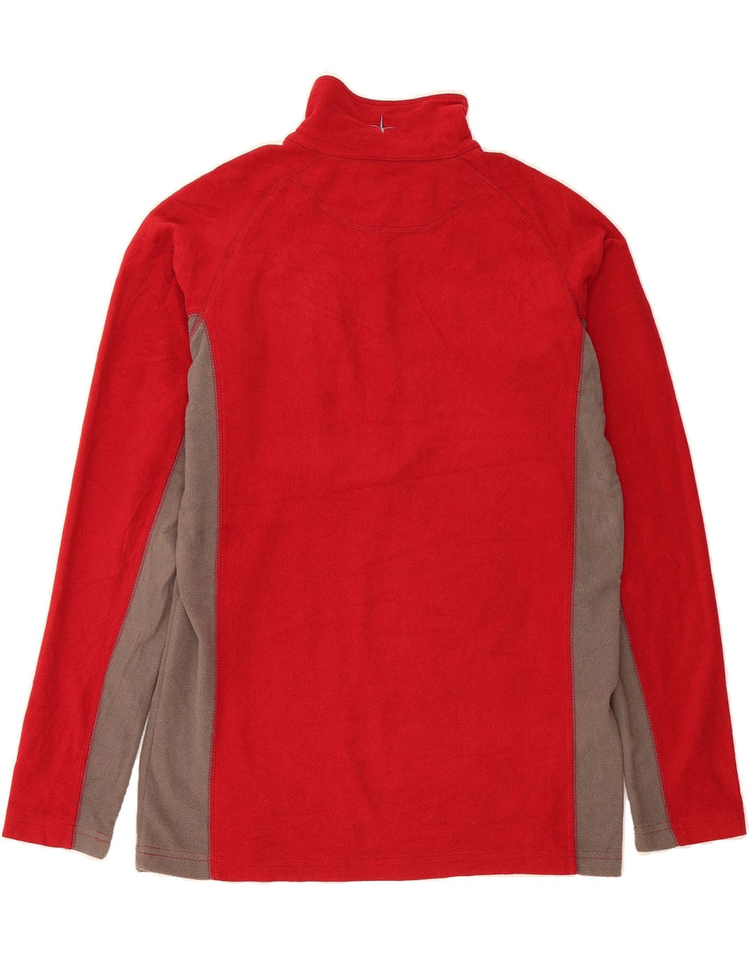 MOUNTAIN WAREHOUSE Mens Zip Neck Fleece Jumper Small Red Colourblock Vintage Mountain Warehouse and Second-Hand Mountain Warehouse from Messina Hembry 