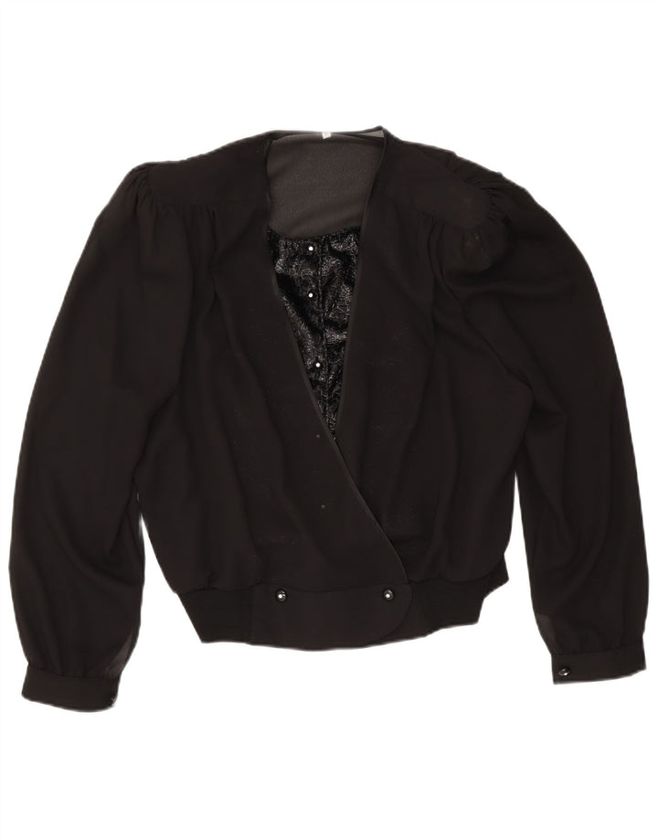 Vintage damskie bolerko z podwójnymi piersiami IT 50 XL czarne