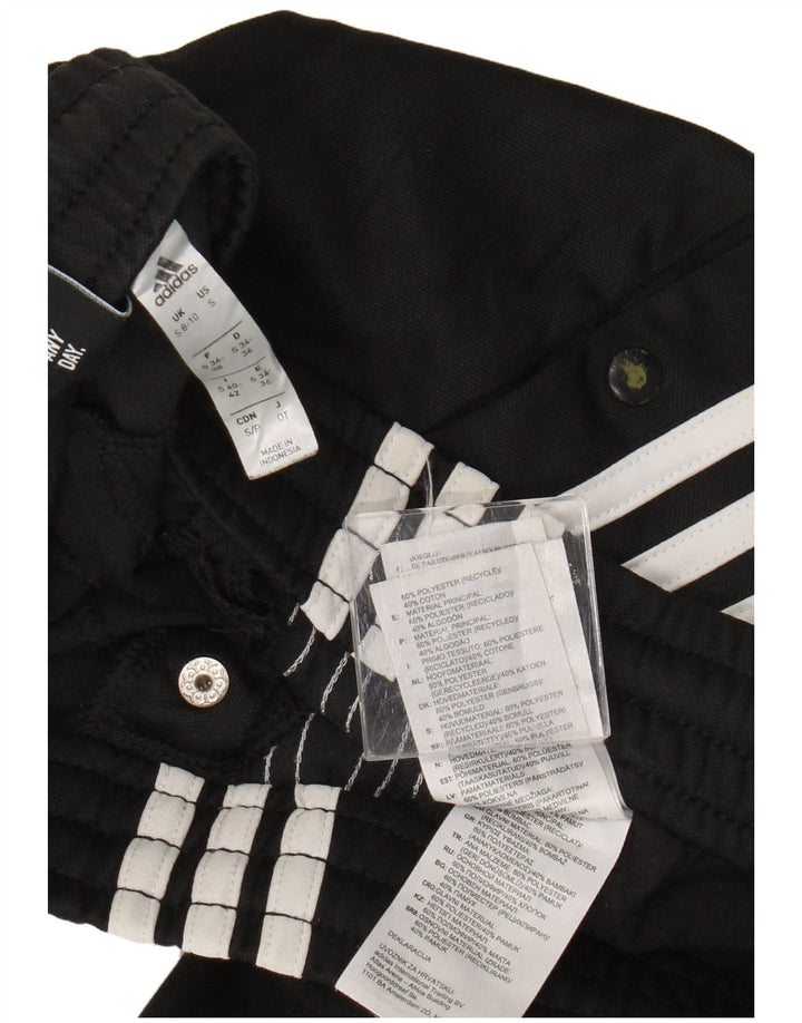 Damskie spodnie dresowe ADIDAS UK 8/10, małe, czarne, poliestrowe
