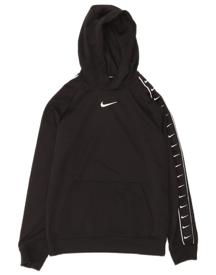 Chłopięcy sweter z kapturem Nike z grafiką, rozmiar 12-13 lat, duży, czarny, poliester