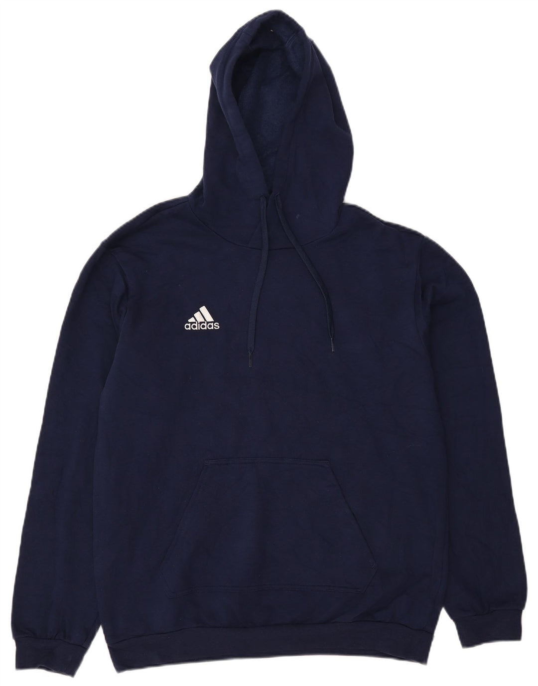 Męska bluza z kapturem Adidas, średnia, granatowa, bawełniana