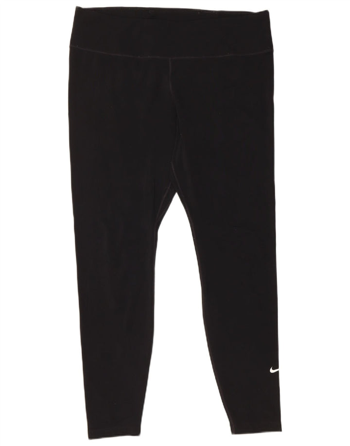 Damskie legginsy Nike Dri Fit UK 18 XL, czarny poliester