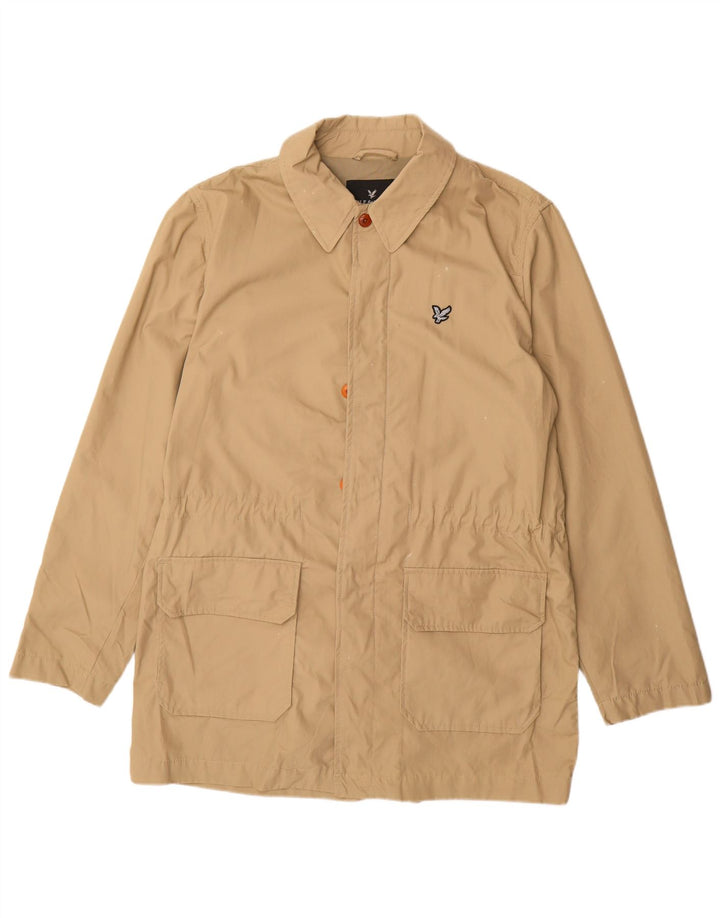Męska kurtka użytkowa LYLE & SCOTT UK 40, duża, beżowa, bawełniana