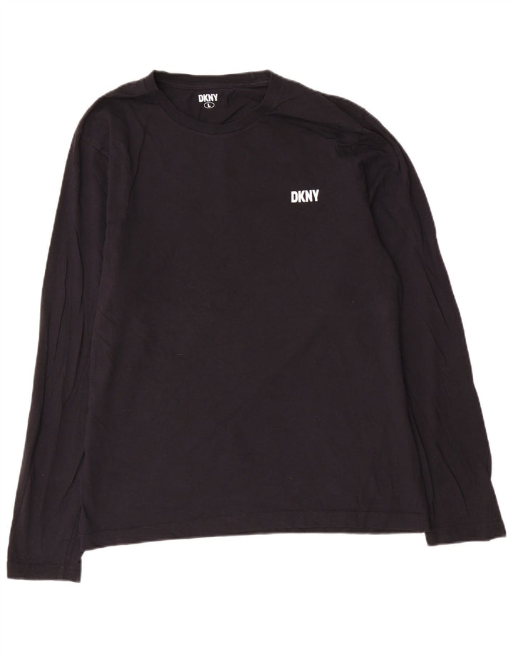 Męski top Dkny z długim rękawem, duży, czarny, bawełniany