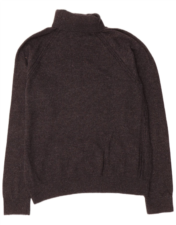 Męski sweter Gap z wywijanym dekoltem XL, szary, bawełniany