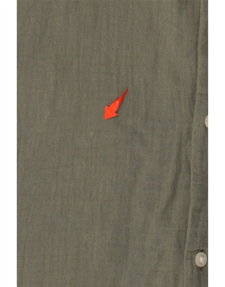 Męska koszula z krótkim rękawem JACK & JONES, duża, bawełniana w kolorze khaki