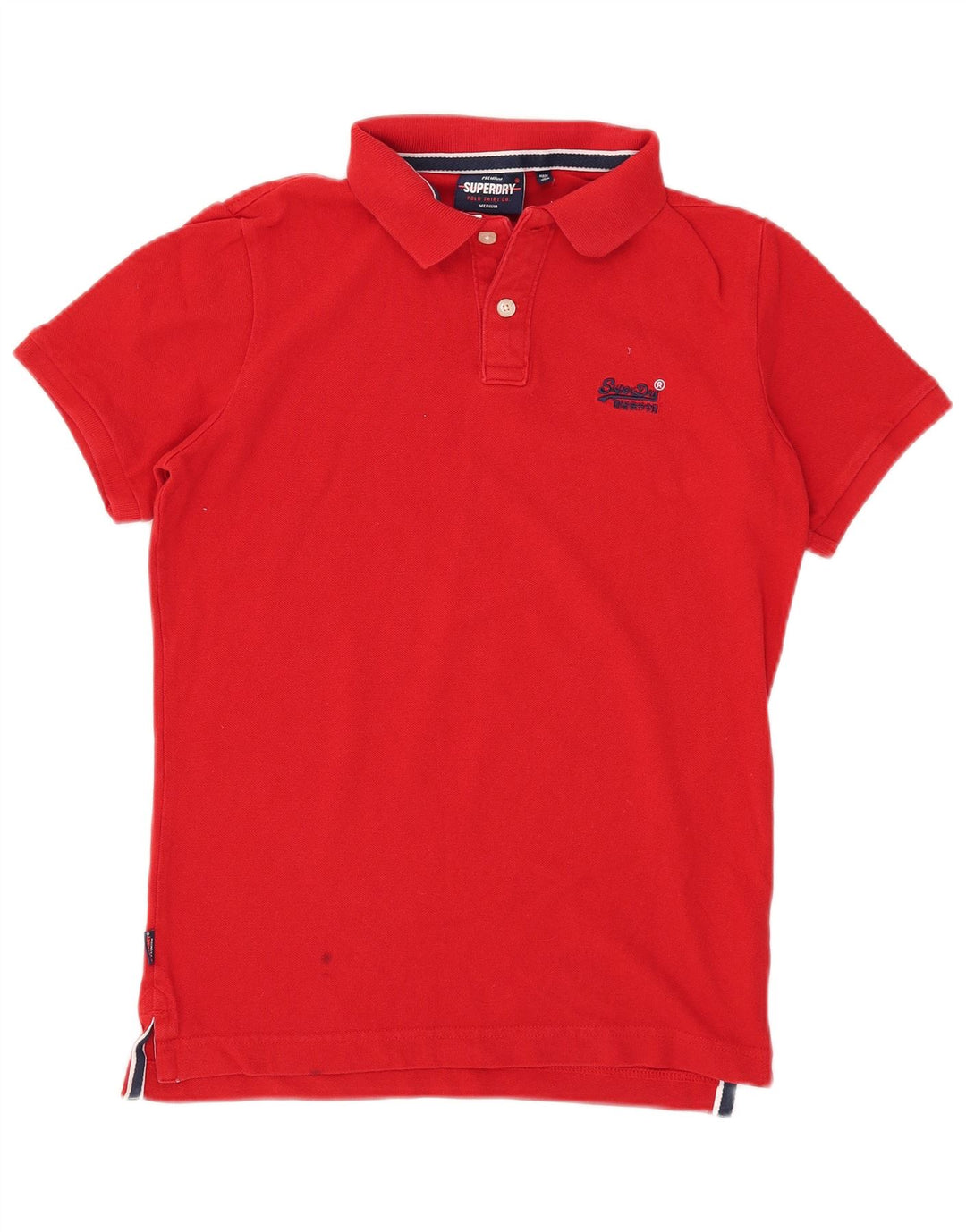 Męska koszulka polo Superdry, bawełniana, w kolorze średnio czerwonym