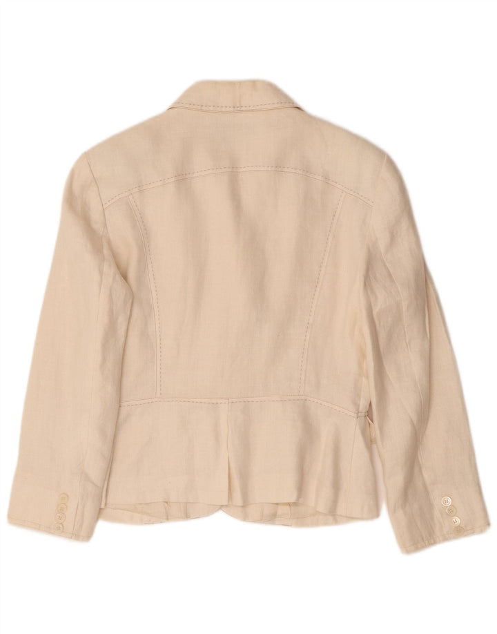 Damska marynarka Zara zapinana na 2 guziki EU 44 XL Off White Acetat
