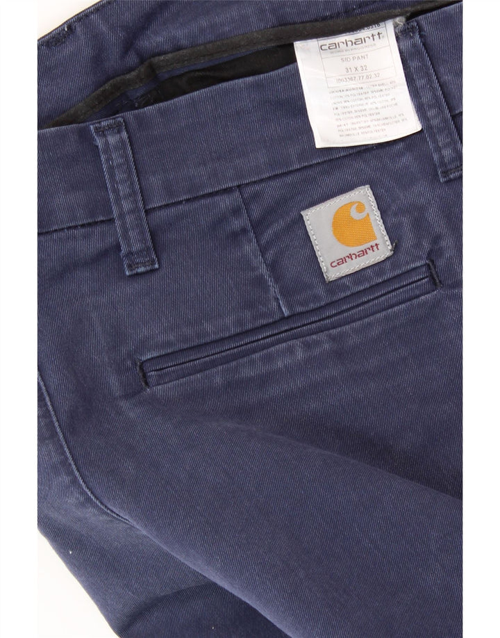 Spodnie damskie CARHARTT Sid Straight Chino W31 L26 Granatowa bawełna