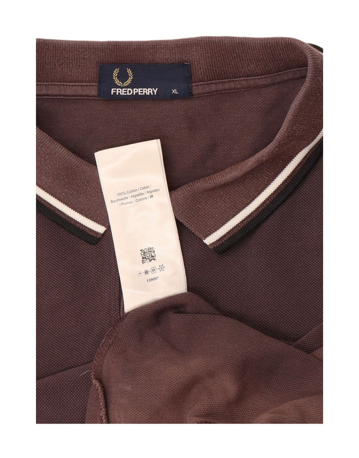 Męska koszulka polo Fred Perry XL, brązowa, bawełniana