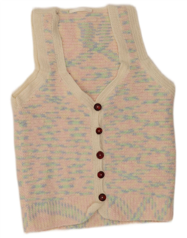 Sweter damski w stylu vintage, UK 14, średni, wielokolorowy, nakrapiany