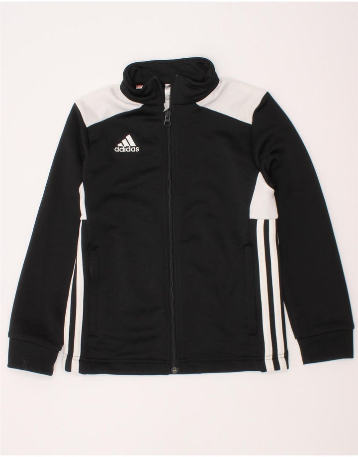Chłopięca kurtka dresowa Adidas 7-8 lat Czarny poliester z blokami kolorów