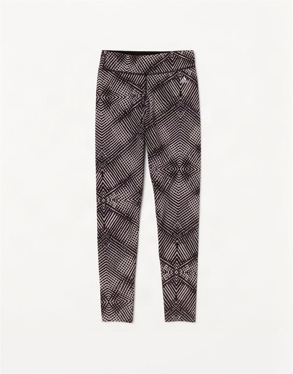 Damskie legginsy Adidas Climalite UK 4/6 XS Czarny geometryczny poliester