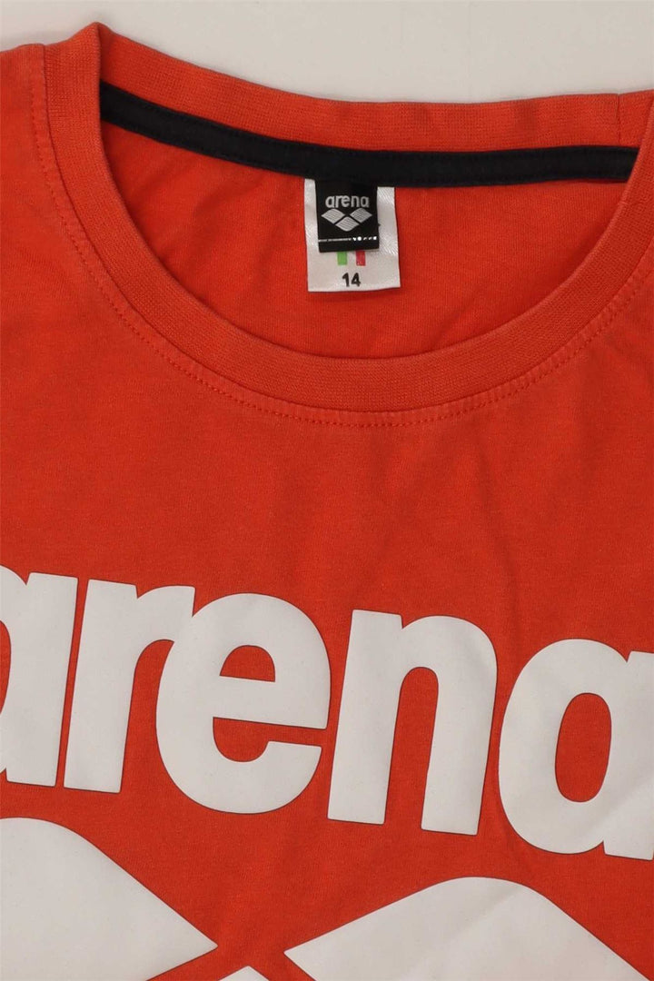 ARENA Boys Graphic Vest Top 13-14 Years Red Cotton
