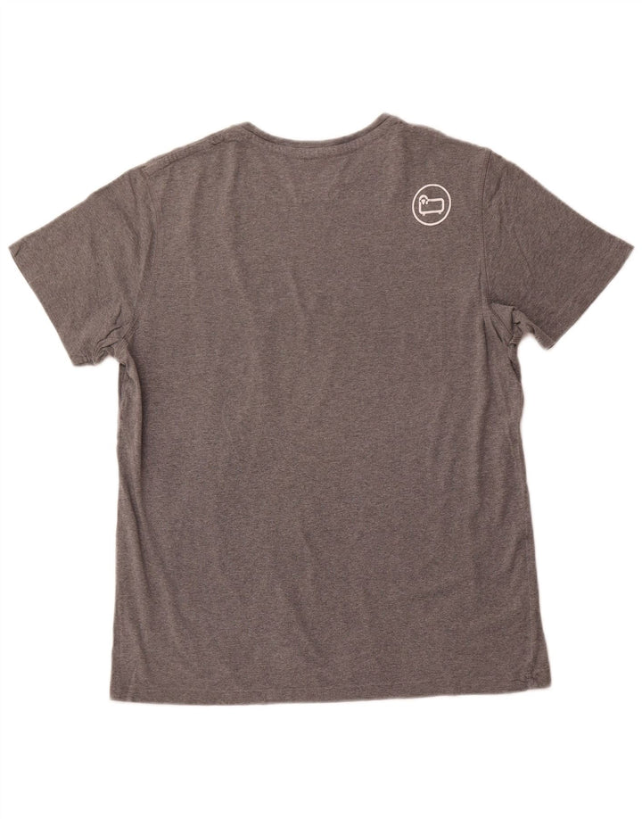 WOOLRICH Damska koszulka z grafiką Penn-Rich Top UK 14, duża, szara, nakrapiana