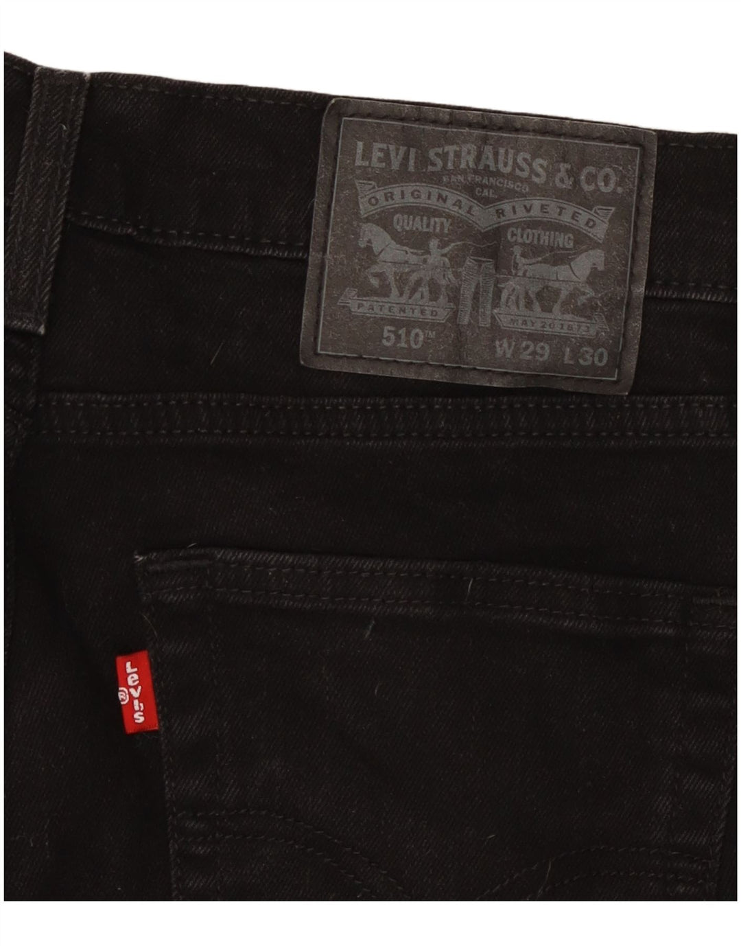 Damskie jeansy LEVI'S 510 Skinny W29 L27 Czarna bawełna