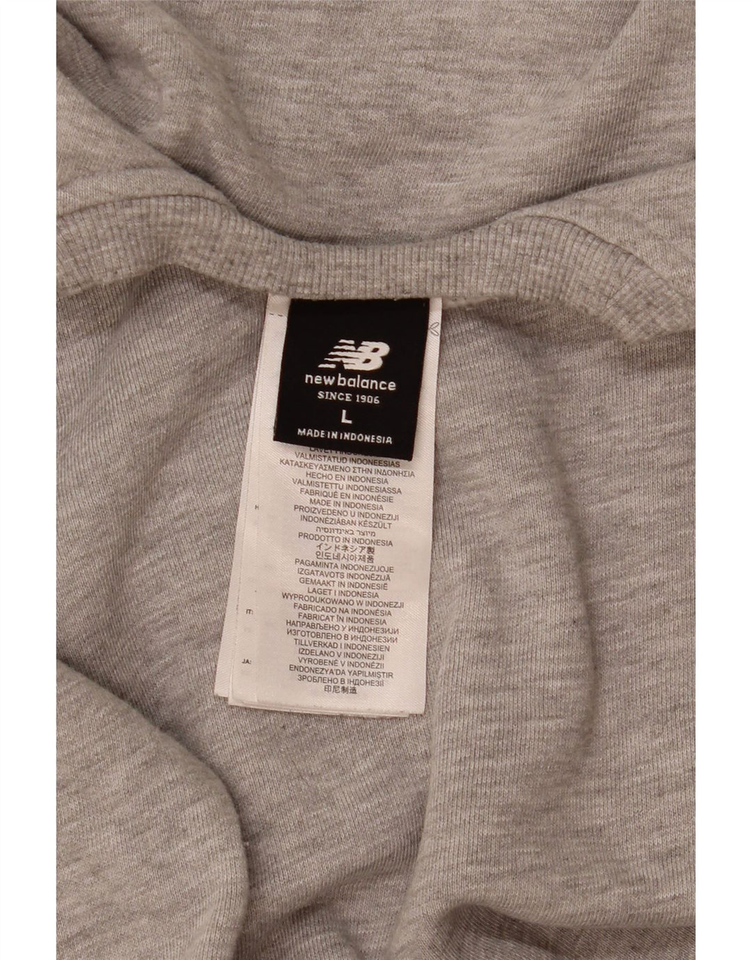 Męska bluza New Balance, duża, szara, nakrapiana bawełna