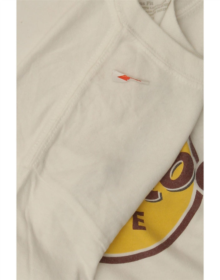Hard Rock Cafe Męski T-shirt z ładną grafiką, mały, biały, bawełniany