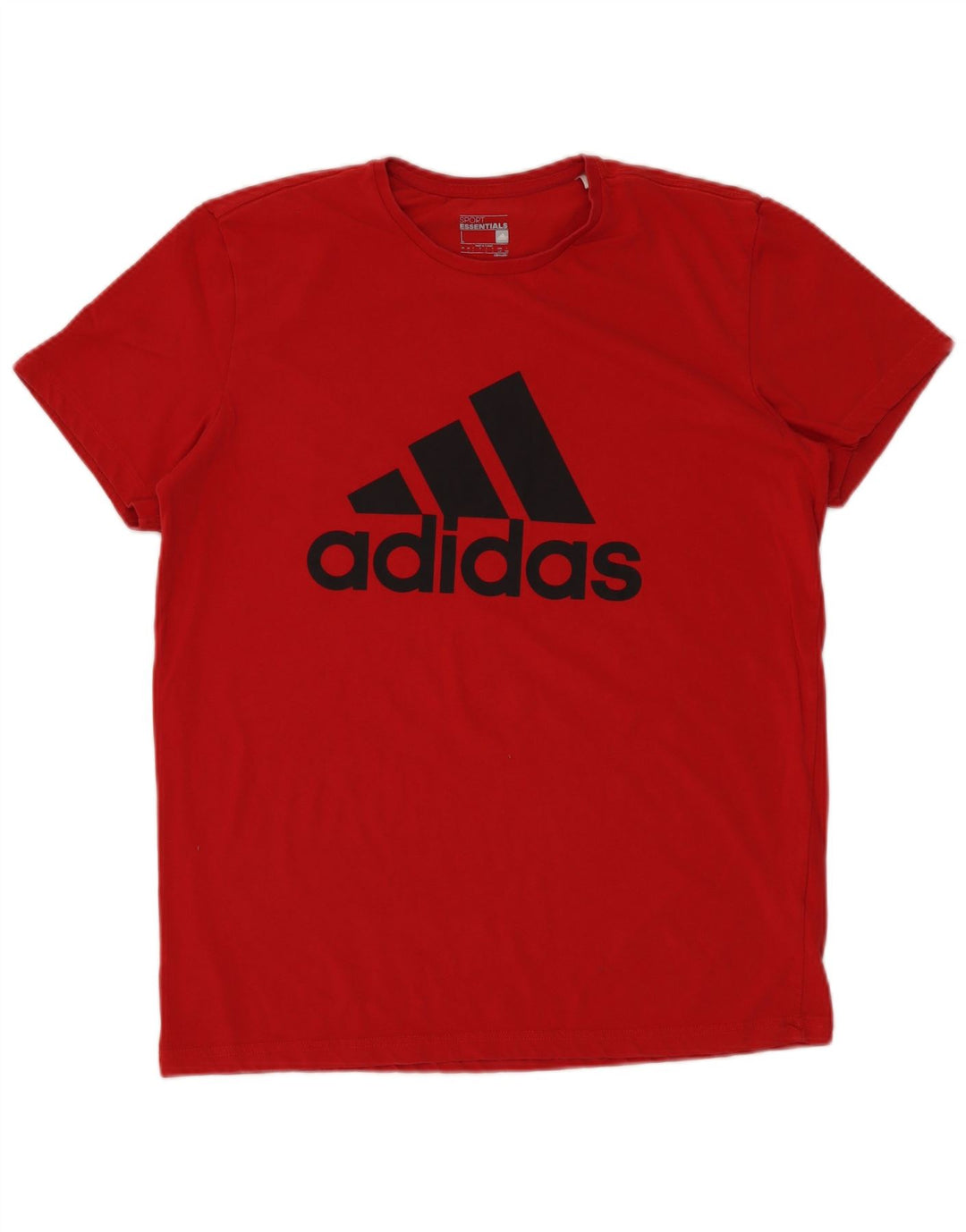 Męski T-shirt ADIDAS Climalite z grafiką, duży, czerwony, bawełniany