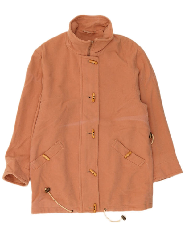 Klasyczny damski płaszcz polarowy UK 18 XL, różowy