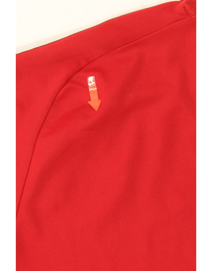 ADIDAS Mens Climalite T-Shirt Top Medium Red Colourblock Vintage Adidas and Second-Hand Adidas from Messina Hembry 