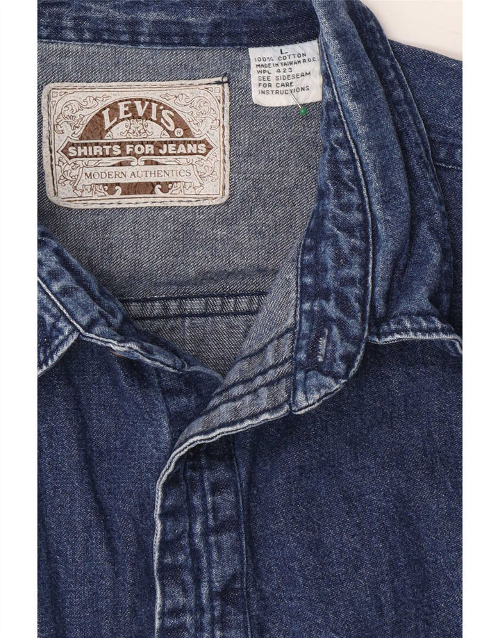Męska koszula dżinsowa Levi's, duża, niebieska, bawełniana