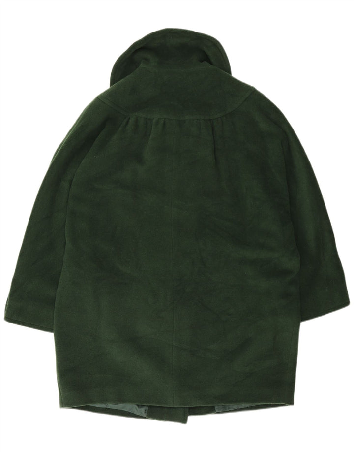 Vintage damski płaszcz oversize UK 18 XL, zielona wełna