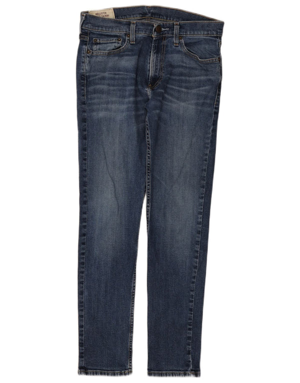 Męskie jeansy Super Skinny Hollister W32 L30 Niebieskie, bawełniane