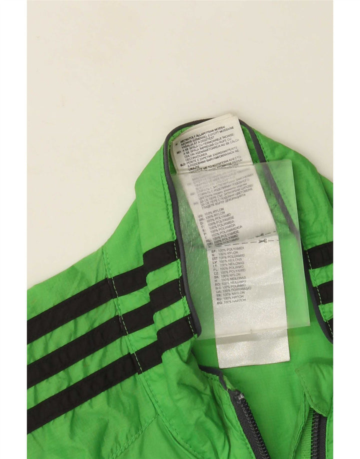 Adidas Męska bluza dresowa, mała, zielona nylonowa