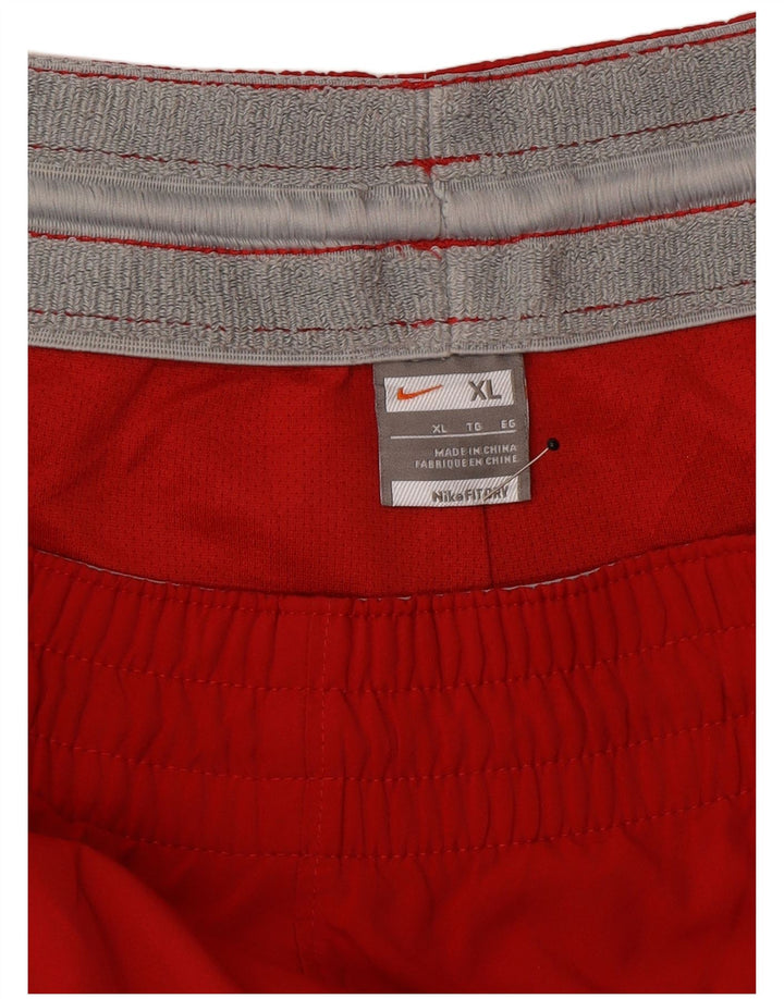Męskie spodnie dresowe Nike Dri Fit XL, czerwone, poliestrowe