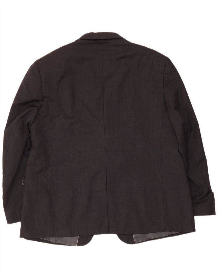 Marks & Spencer Męska krótka marynarka zapinana na 3 guziki UK 48 2XL Szara wełna