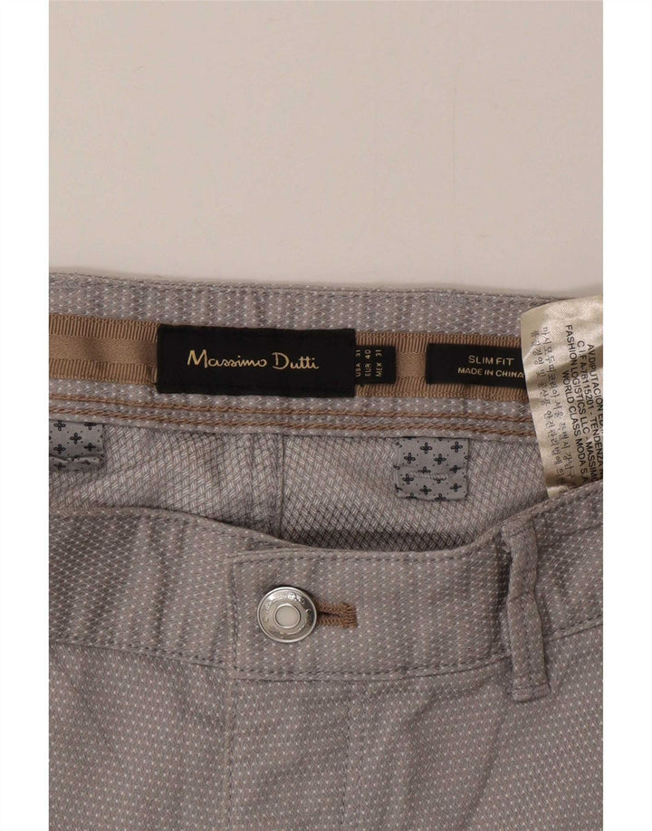 Męskie spodnie Chino Massimo Dutti EU 40 Medium W31 L30 Szare nakrapiane